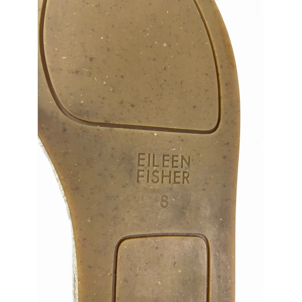Eileen Fisher Lee Espadrille Flats Women's 8 Blue Denim Printed Leather Boho